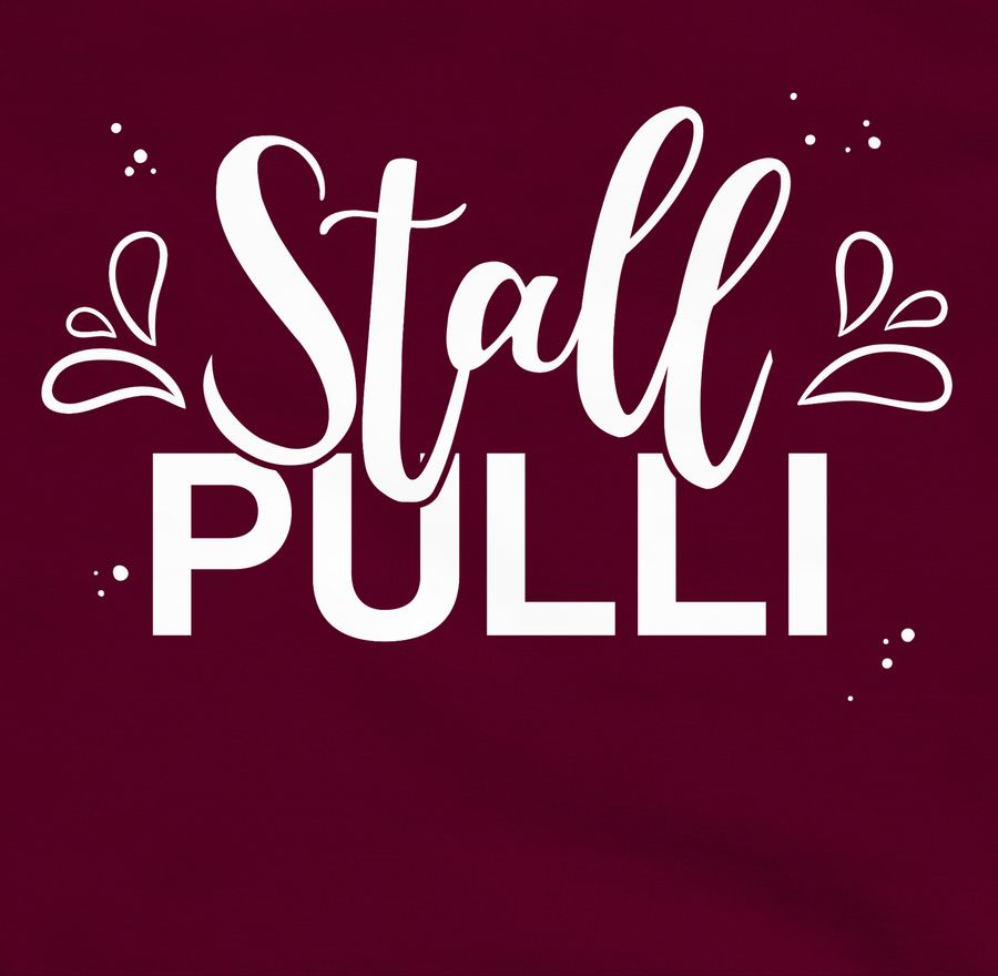 Shirtracer Stallpulli Lettering Weiß: Tshirt Turnbeutel Shirtracer