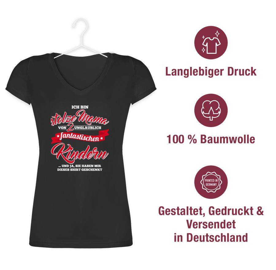 Shirtracer Stolze Mama 2 Fantastische Kinder Shirts & Mehr Shirtracer