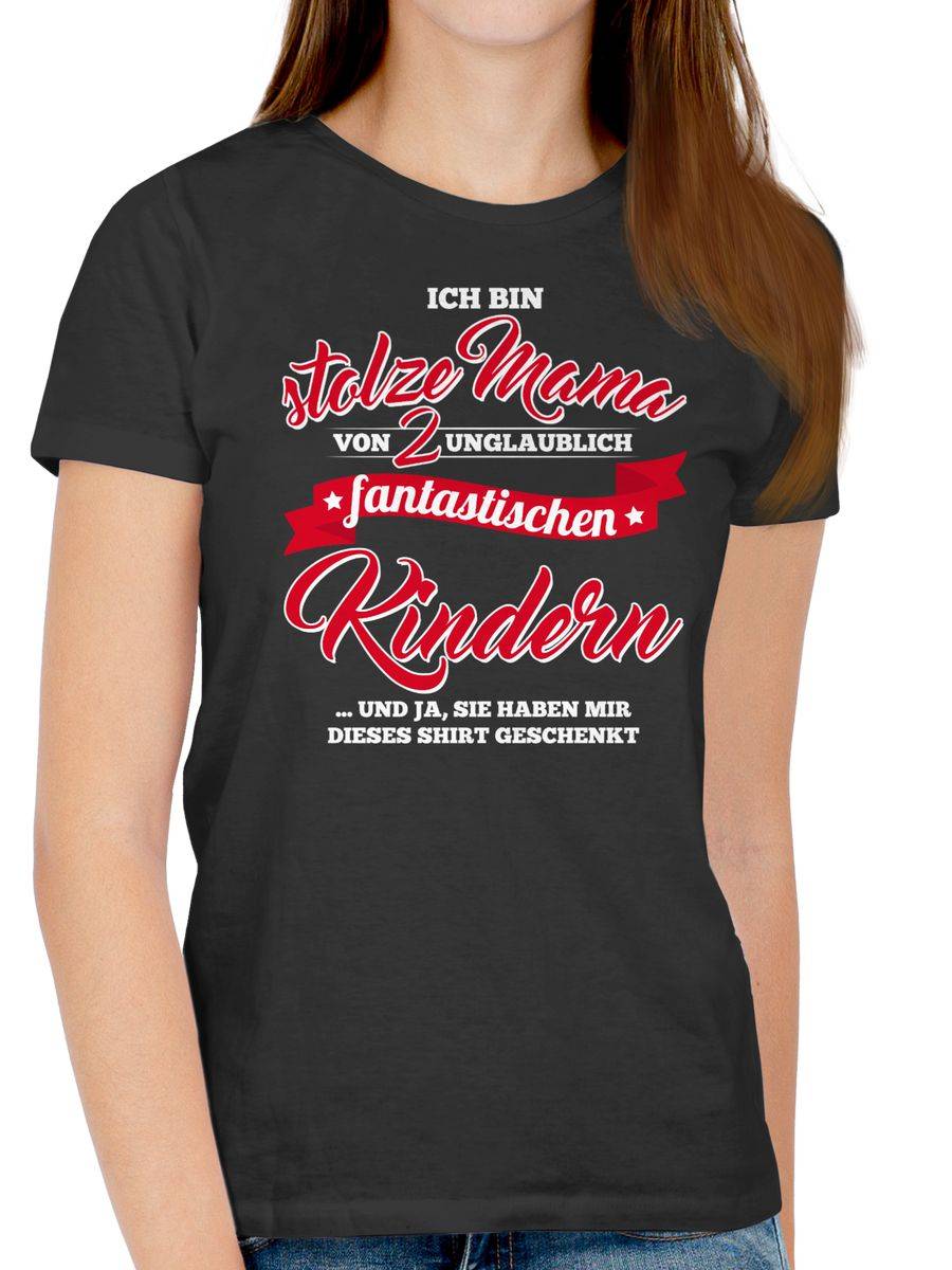 Shirtracer Stolze Mama 2 Fantastische Kinder Shirts & Mehr Shirtracer