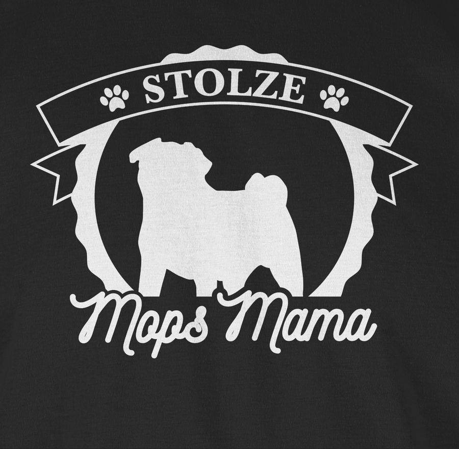 Shirtracer Stolze Mops Mama: Tshirt Turnbeutel Shirtracer