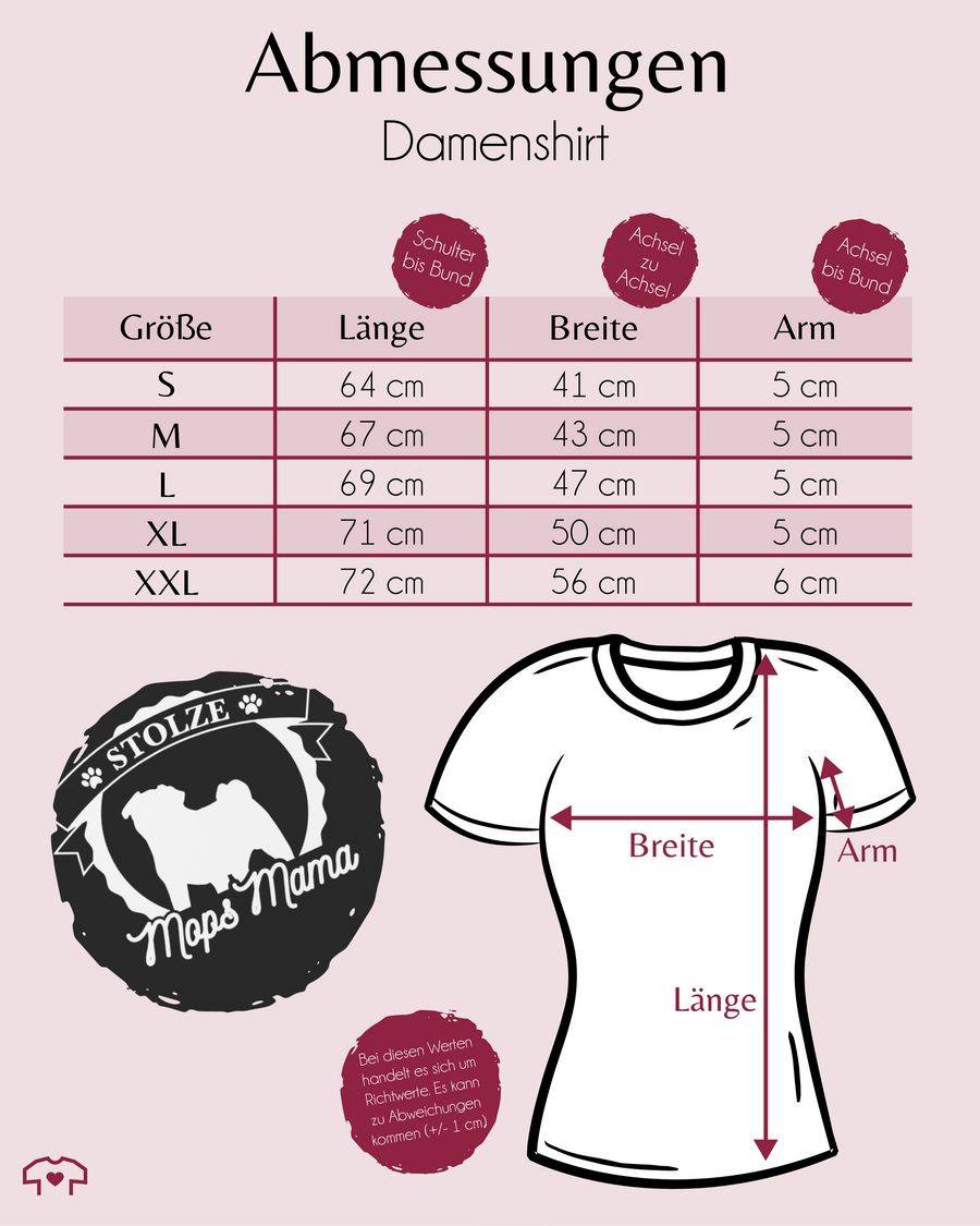 Shirtracer Stolze Mops Mama: Tshirt Turnbeutel Shirtracer