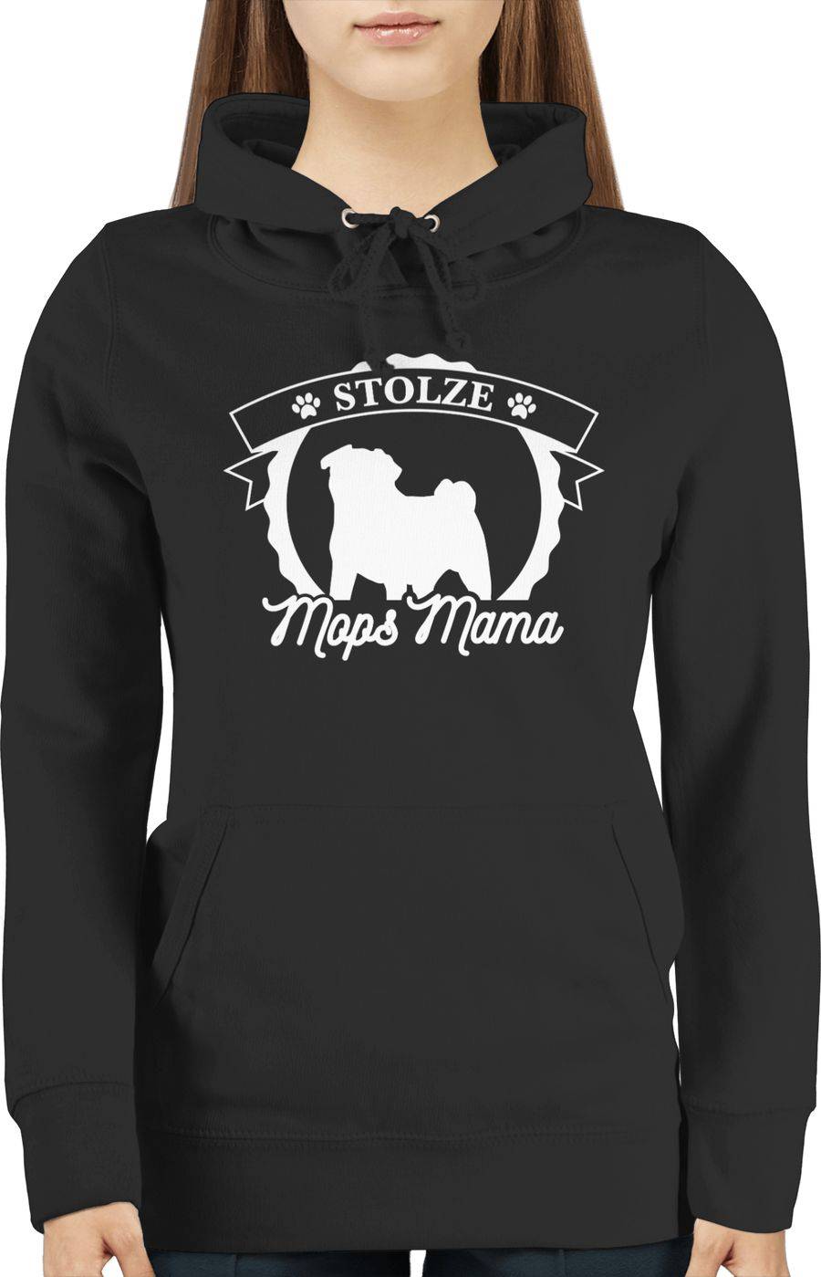 Shirtracer Stolze Mops Mama: Tshirt Turnbeutel Shirtracer