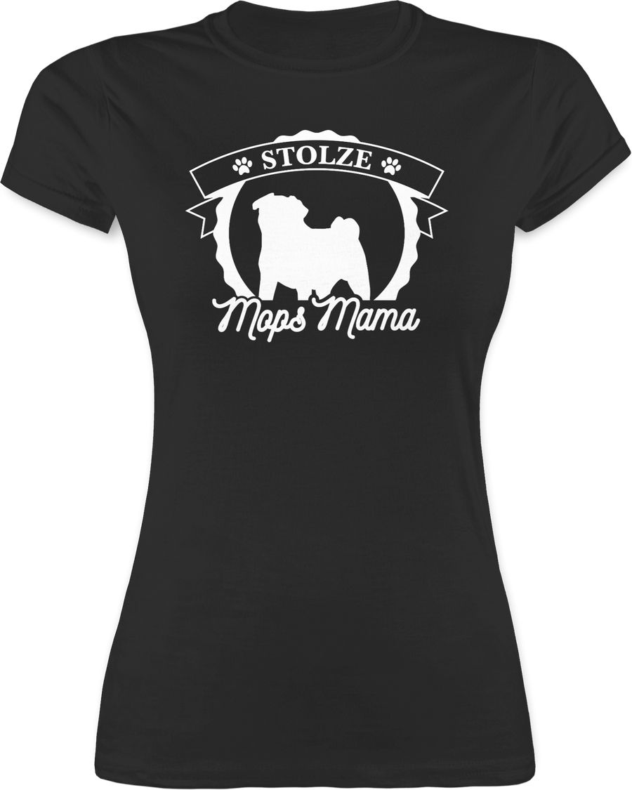Shirtracer Stolze Mops Mama: Tshirt Turnbeutel Shirtracer