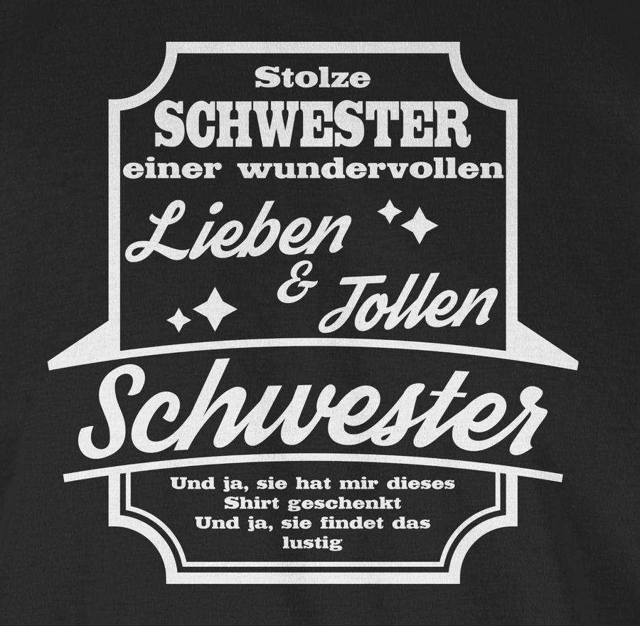 Shirtracer Stolze Schwester Einer Schwester: Tshirt Turnbeutel Shirtracer