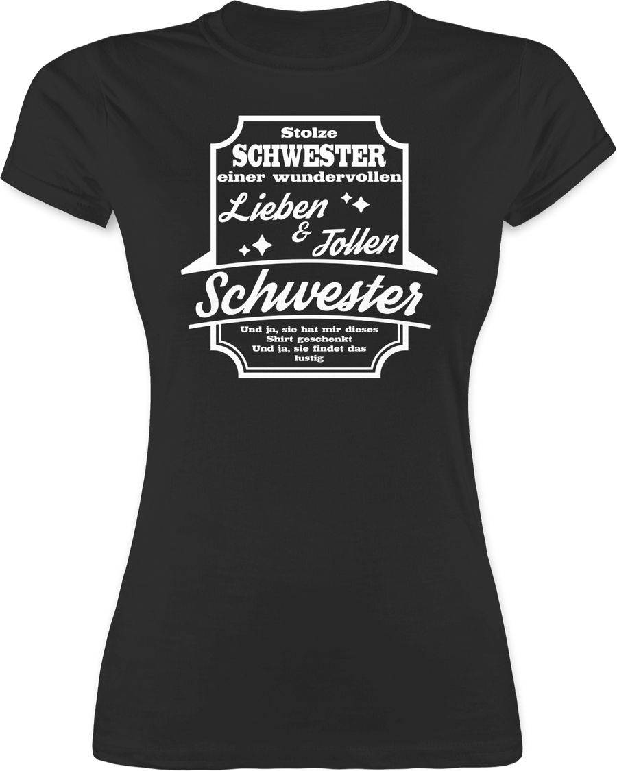 Shirtracer Stolze Schwester einer Schwester: Tshirt Turnbeutel Shirtracer