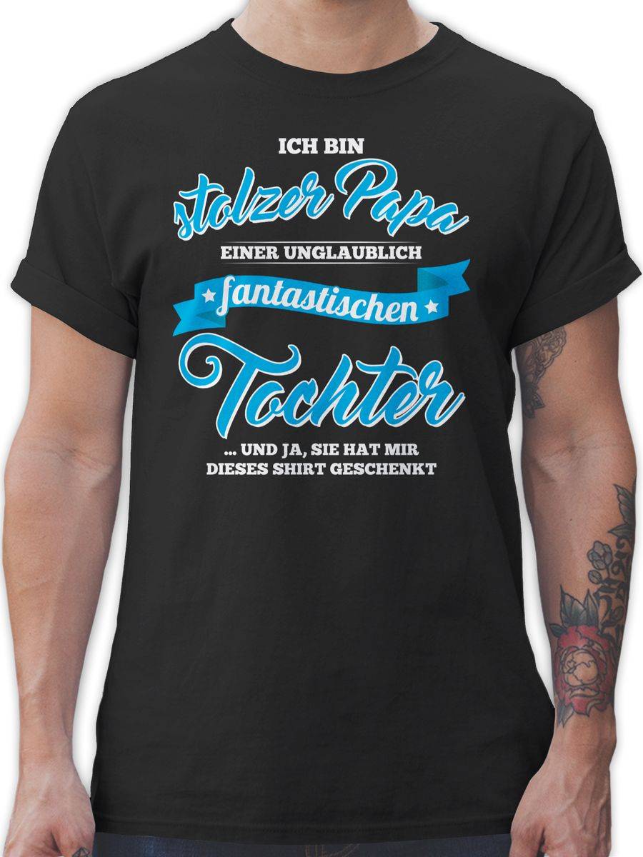 Shirtracer Stolzer Papa einer fantastischen Tochter: T-Shirt Gym Bag Shirtracer