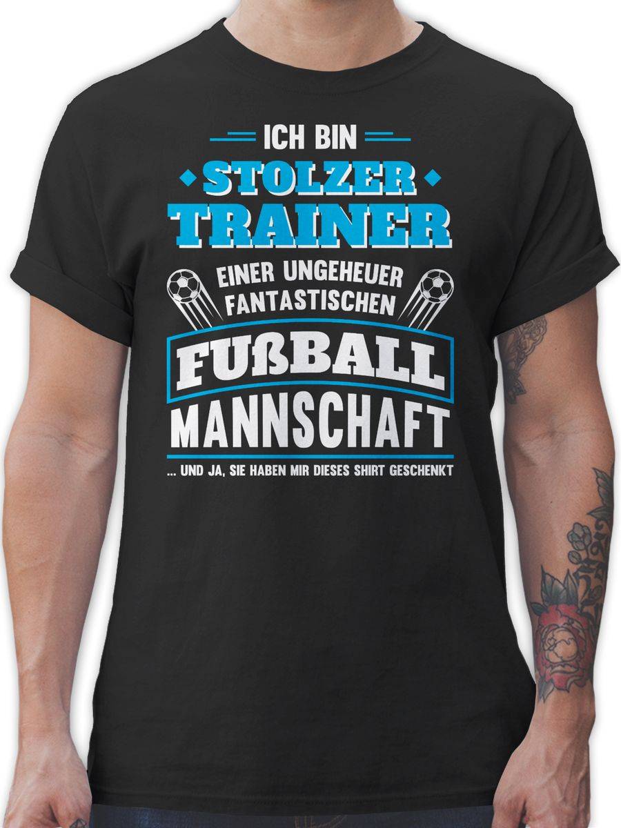 Shirtracer Stolzer Trainer einer fantastischen Fußballmannschaft: Tshirt Rucksack Shirtracer