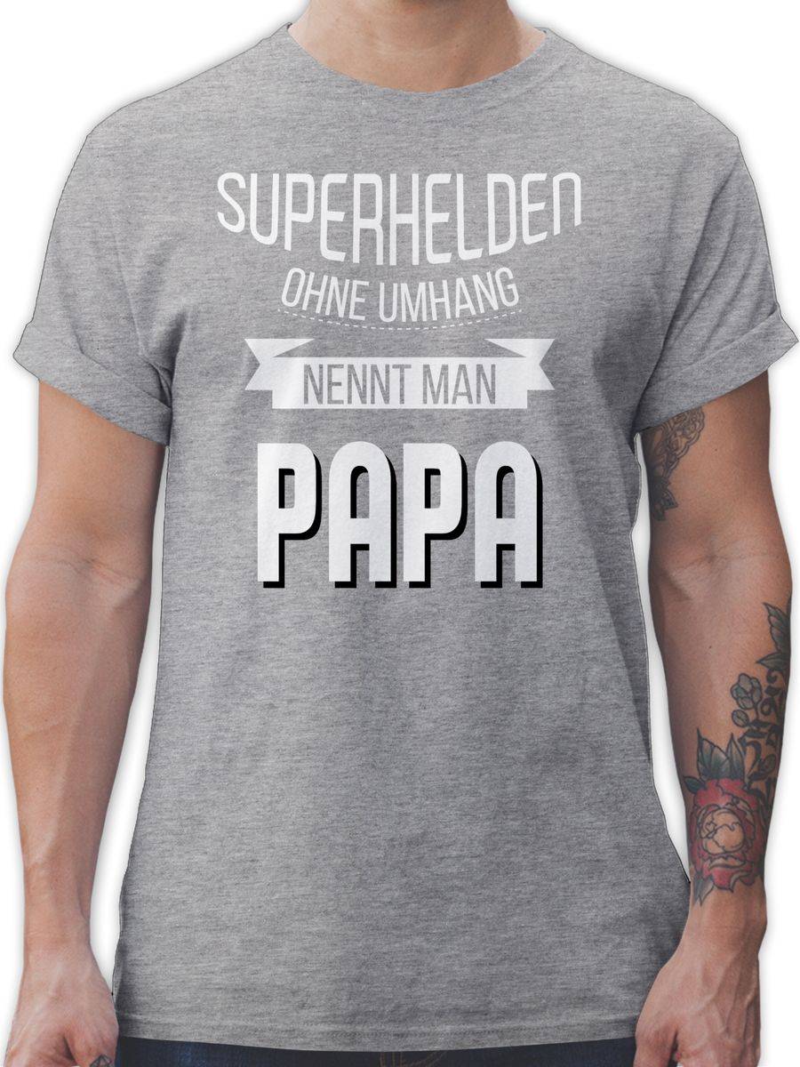 Shirtracer Superhelden ohne Umhang nennt man Papa: T-Shirt Rucksack Shirtracer
