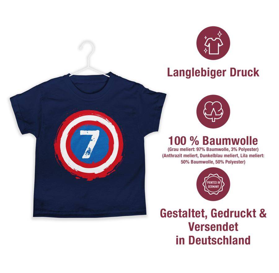 Shirtracer Superhelden Schild Sieben: Tshirt Rucksack Shirtracer