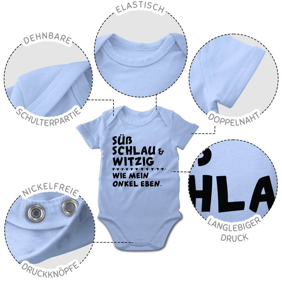 Shirtracer Süß Schlau Und Witzig - Wie Mein Onkel Eben - Schwarz Shirts & Mehr Shirtracer