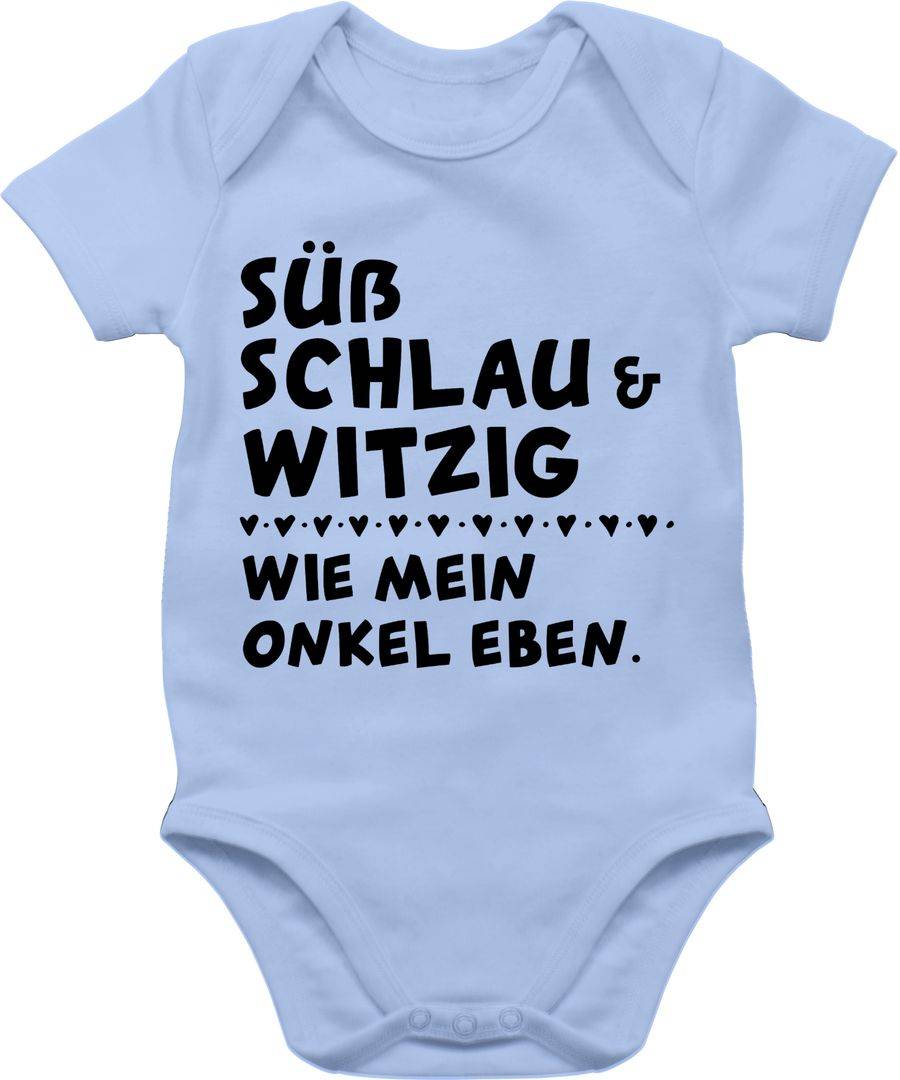 Shirtracer Süß schlau und witzig - wie mein Onkel eben - Schwarz Shirts & Mehr Shirtracer