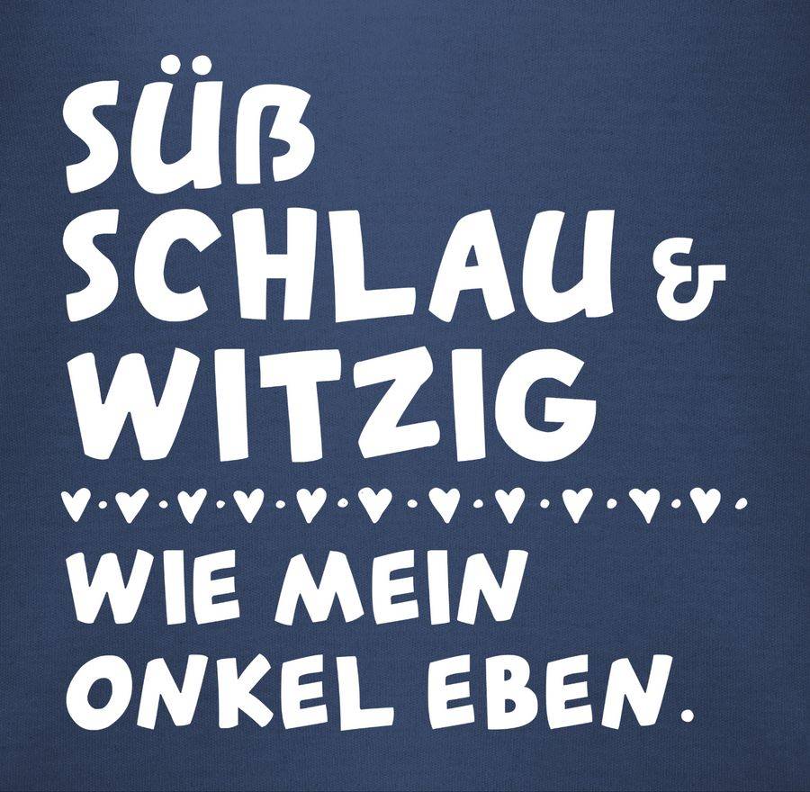 Shirtracer Süß Schlau Und Witzig - Wie Mein Onkel Eben - Weiß: Tshirt Turnbeutel Shirtracer