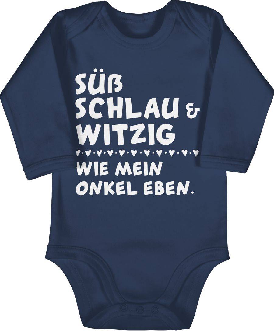 Shirtracer Süß schlau und witzig - wie mein Onkel eben - Weiß: Tshirt Turnbeutel Shirtracer