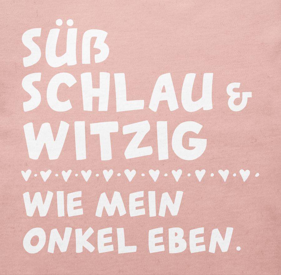 Shirtracer Süß Schlau Und Witzig - Wie Mein Onkel Eben - Weiß: Tshirt Turnbeutel Shirtracer