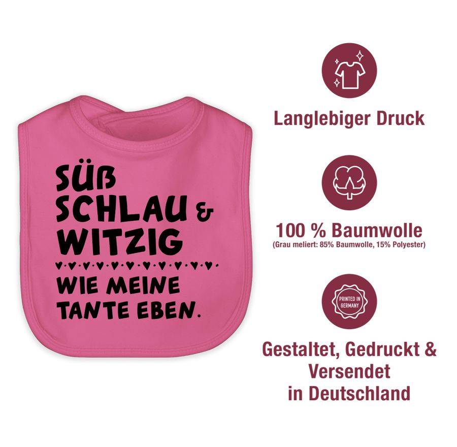 Shirtracer Süß Schlau Und Witzig - Wie Meine Tante Eben - Schwarz: T-Shirt Turnbeutel Shirtracer
