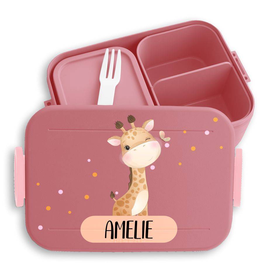 Shirtracer Süße Brotdose Mädchen Giraffe Mit Name Mädchen Kindergarten Geschenk Lunchbox Mädchen Pausendose Einschulung Shirtracer