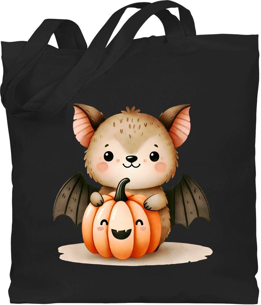 Shirtracer Süße Fledermaus mit Kürbis Herbstliches und niedliches Motiv Halloween und Herbstdeko Herbstliches Baby und Kinder Design Shirtracer