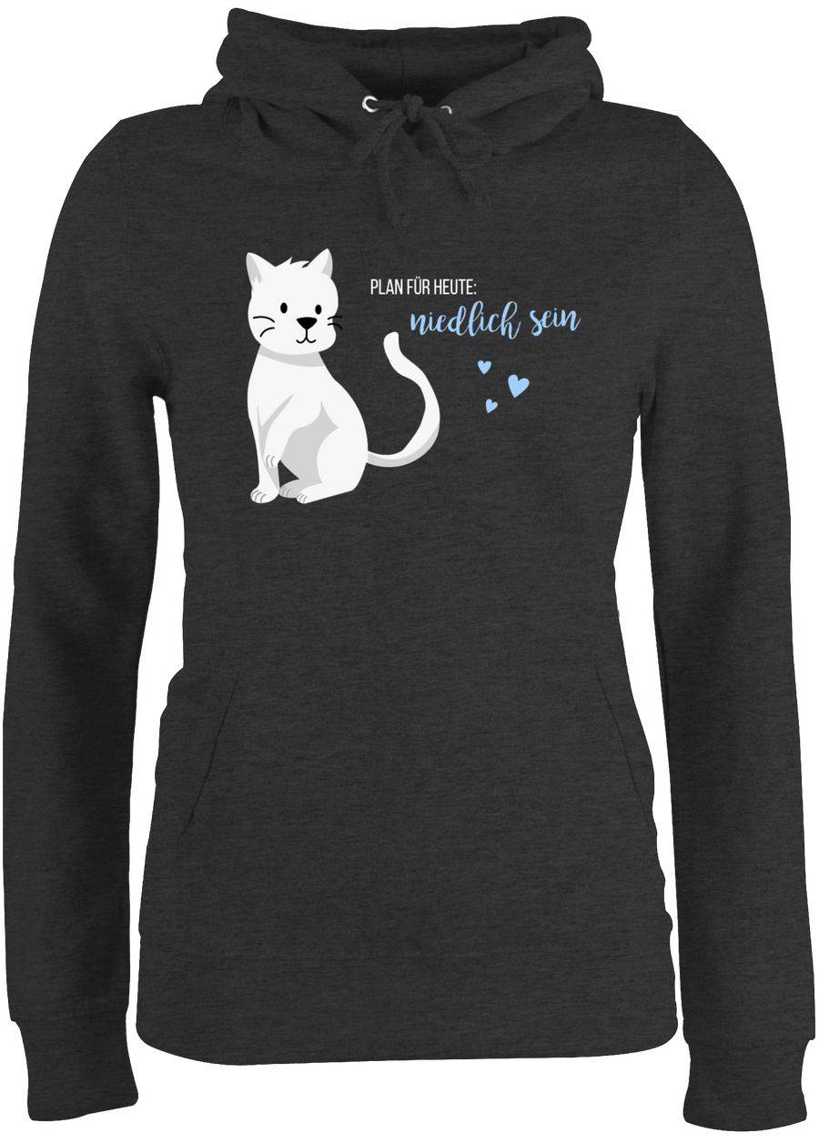 Shirtracer Süße Katze Plan für heute niedlich sein Shirts & Mehr Shirtracer