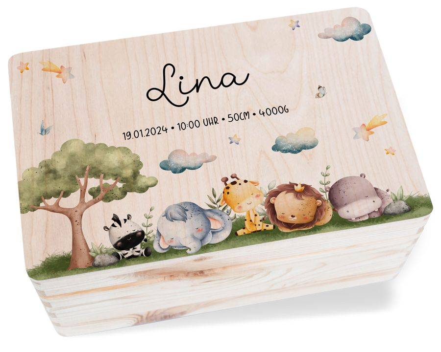 Shirtracer Süße Personalisierte Geschenkbox Baby Geburt Geschenk Geburt Erinnerungsbox Shirtracer