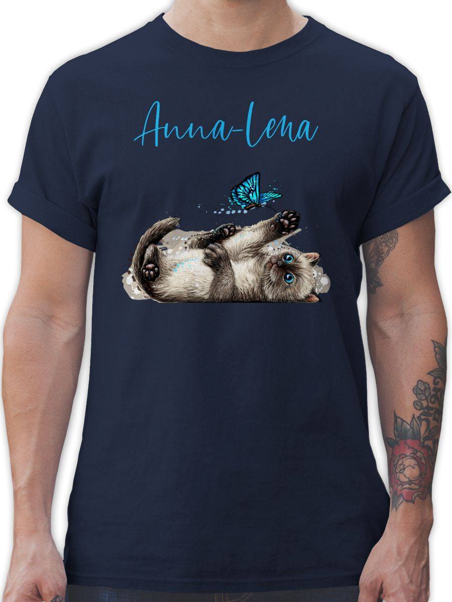 Shirtracer Süße verspielte Katze Cat Shirts & Mehr Shirtracer