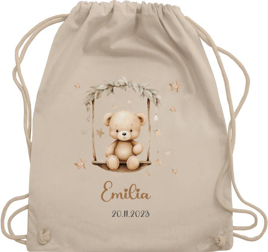 Shirtracer Süßer Bär Bären Geschenk mit Name: Tshirt Rucksack Shirtracer