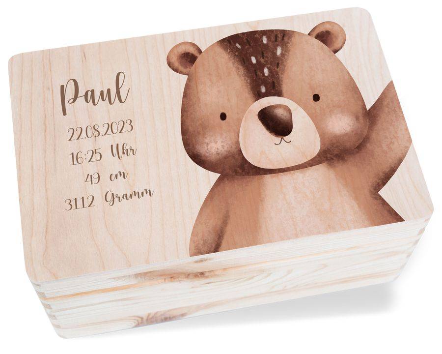 Shirtracer Süßer Bär Niedliche Bären Waldtier Bear mit Name: Tshirt Turnbeutel Shirtracer
