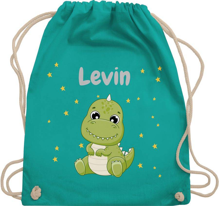 Shirtracer Süßer Dino Dinosaurier Dinosaurus Dinomotiv: Tshirt Turnbeutel Shirtracer