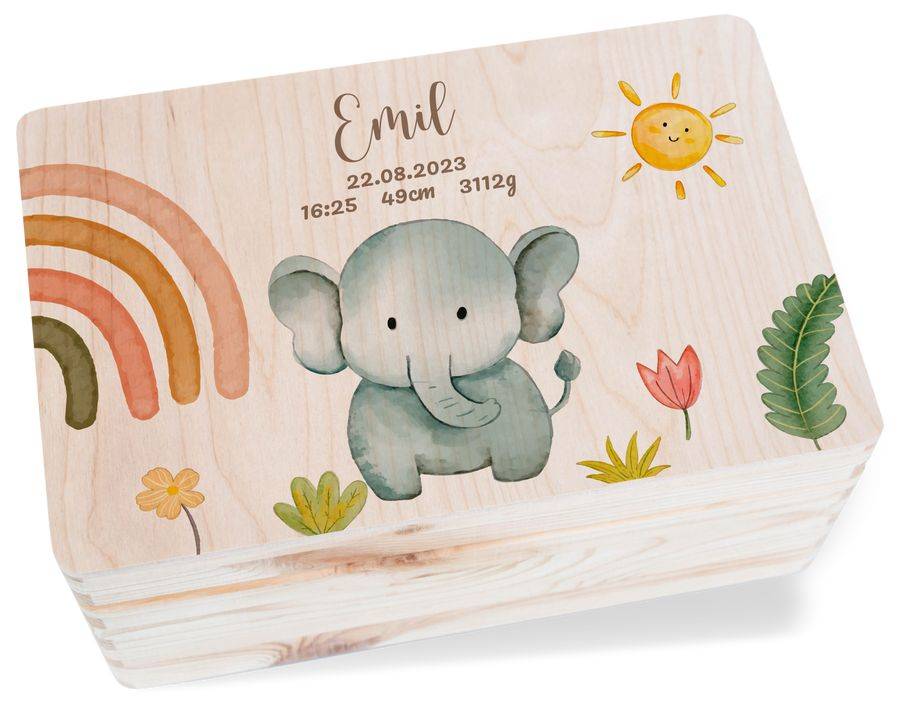 Shirtracer Süßer Elefant mit Name Elefanten Afrika Shirts & Mehr Shirtracer