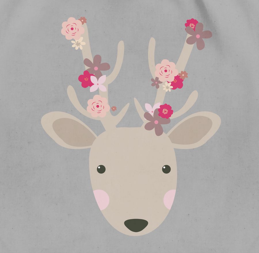 Shirtracer Süßer Hirsch - Frühlingstiere Mit Blumen: Tshirt Gym Bag Shirtracer