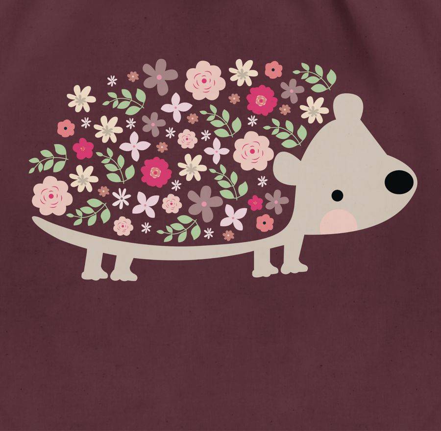 Shirtracer Süßer Igel Frühlingstiere Mit Blumen: T-Shirt Gym Bag Shirtracer