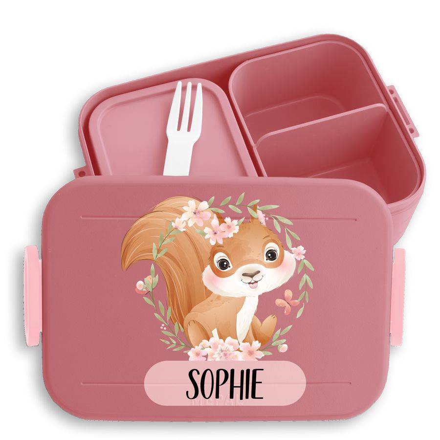 Shirtracer Süßes Eichhörnchen Motiv Kinder Brotdose Mädchen Einschulung Geschenk Mädchen Kindergarten Shirtracer