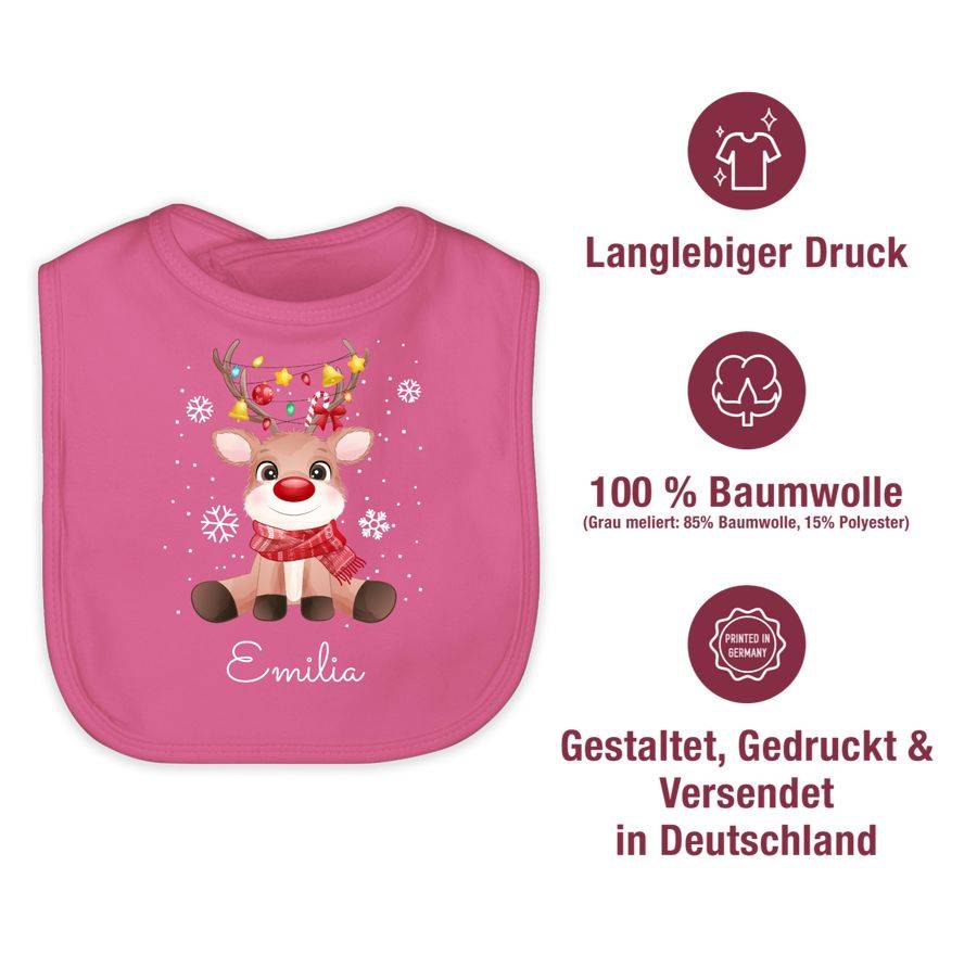 Shirtracer Süßes Rentier Mit Name Wunschtext Shirts & Mehr Shirtracer