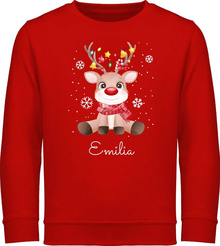 Shirtracer Süßes Rentier mit Name Wunschtext Shirts & Mehr Shirtracer