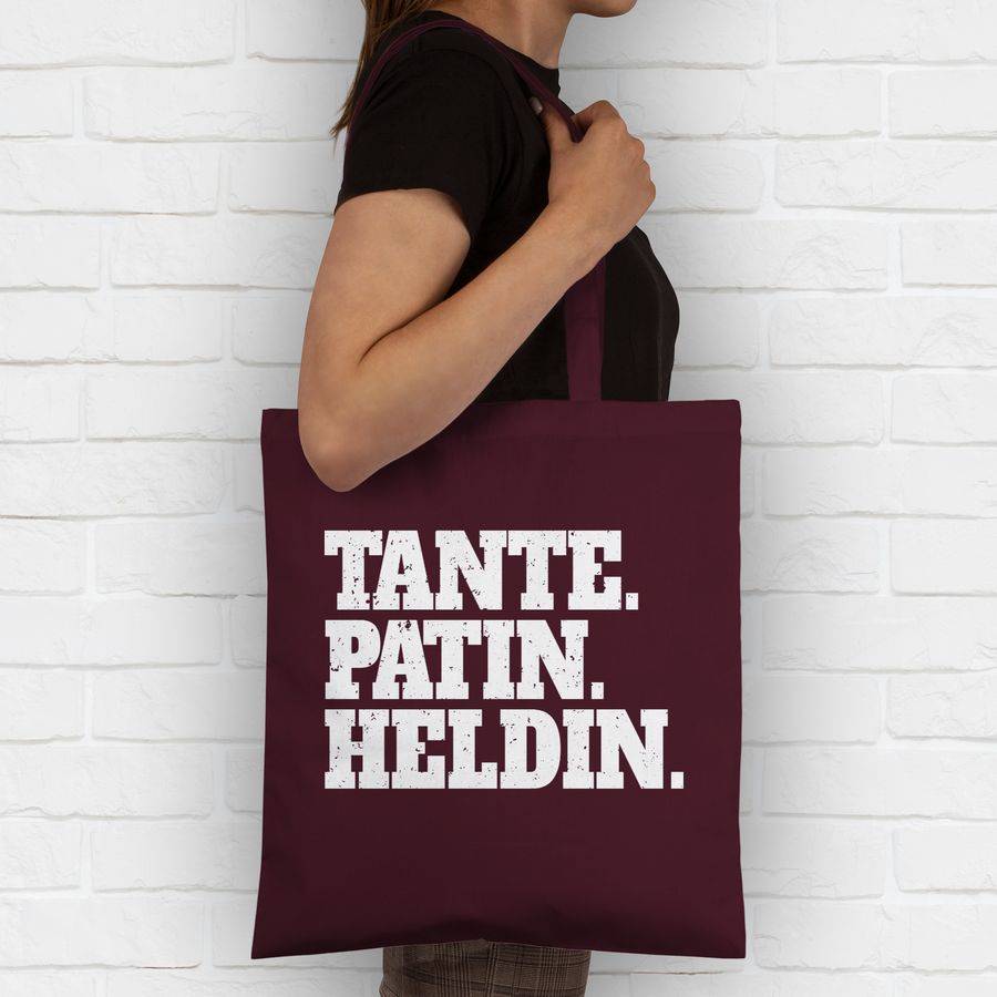 Shirtracer Tante. Patin. Heldin - Weiß: Tshirt Rucksack Shirtracer