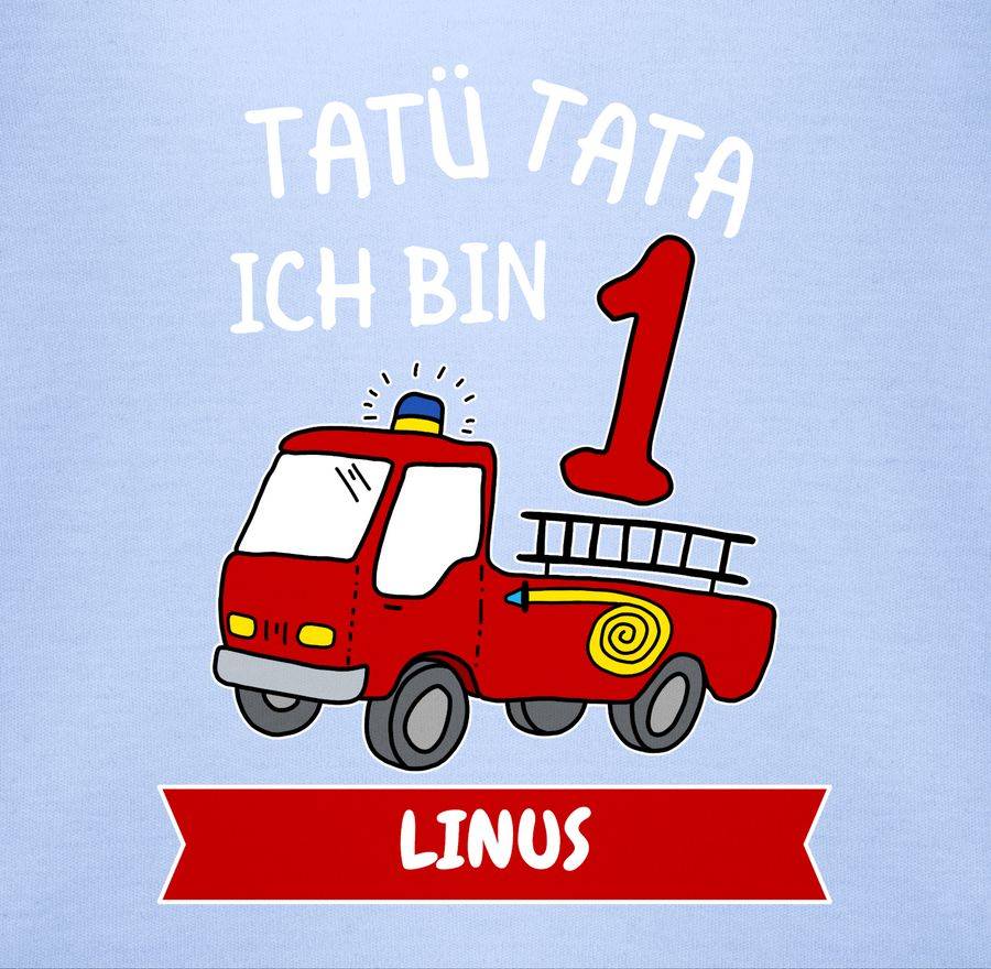 Shirtracer Tatü Tata Ich Bin 1 - Tatütata Ich Werde 1 Feuerwehrauto Ist Da: T-Shirt Gym Bag Shirtracer