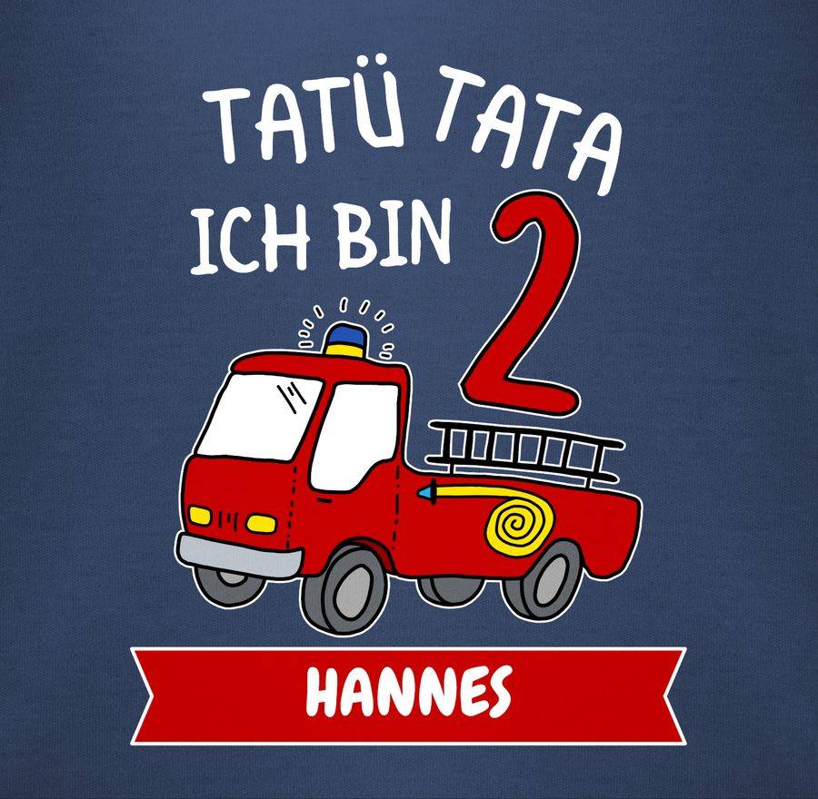 Shirtracer Tatü Tata Ich Bin 2 - Feuerwehr Zweiter Geburtstag: Tshirt Gym Bag Shirtracer