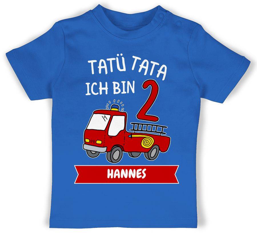 Shirtracer Tatü Tata Ich bin 2 - Feuerwehr Zweiter Geburtstag: Tshirt Gym Bag Shirtracer