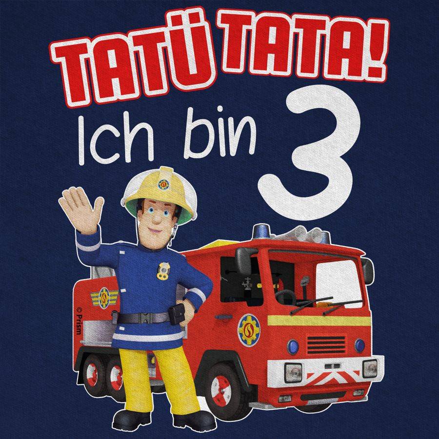 Shirtracer Tatü Tata! Ich Bin 3 - Rot: Tshirt Turnbeutel Shirtracer