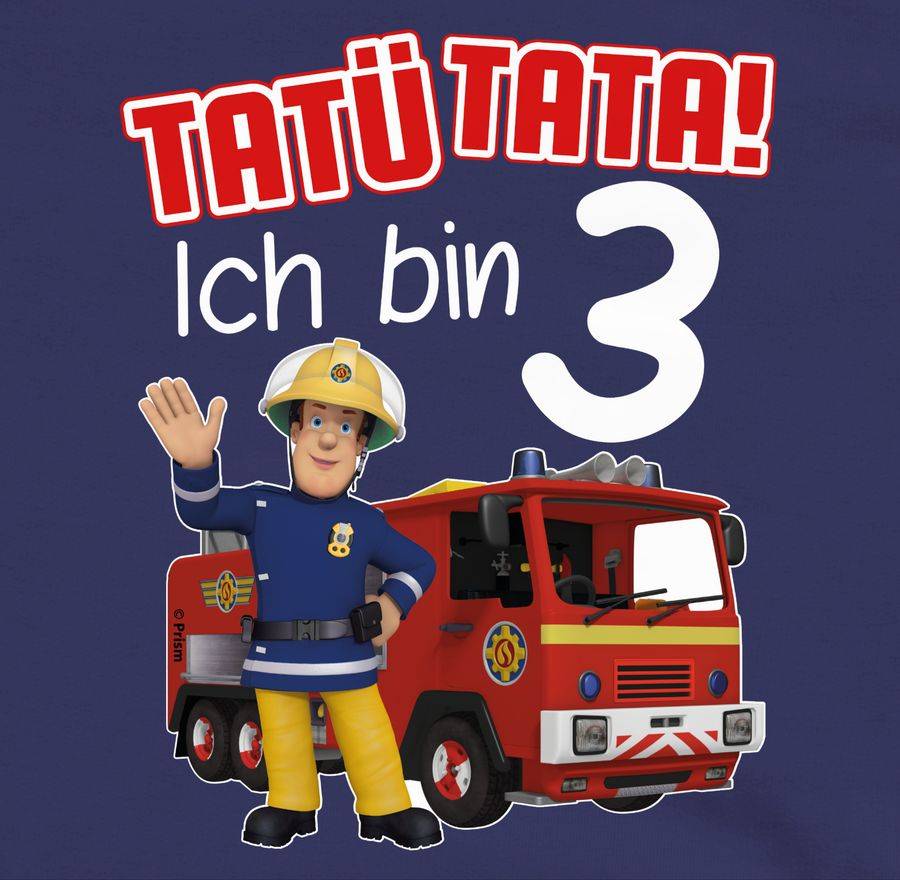 Shirtracer Tatü Tata! Ich Bin 3 - Rot: Tshirt Turnbeutel Shirtracer