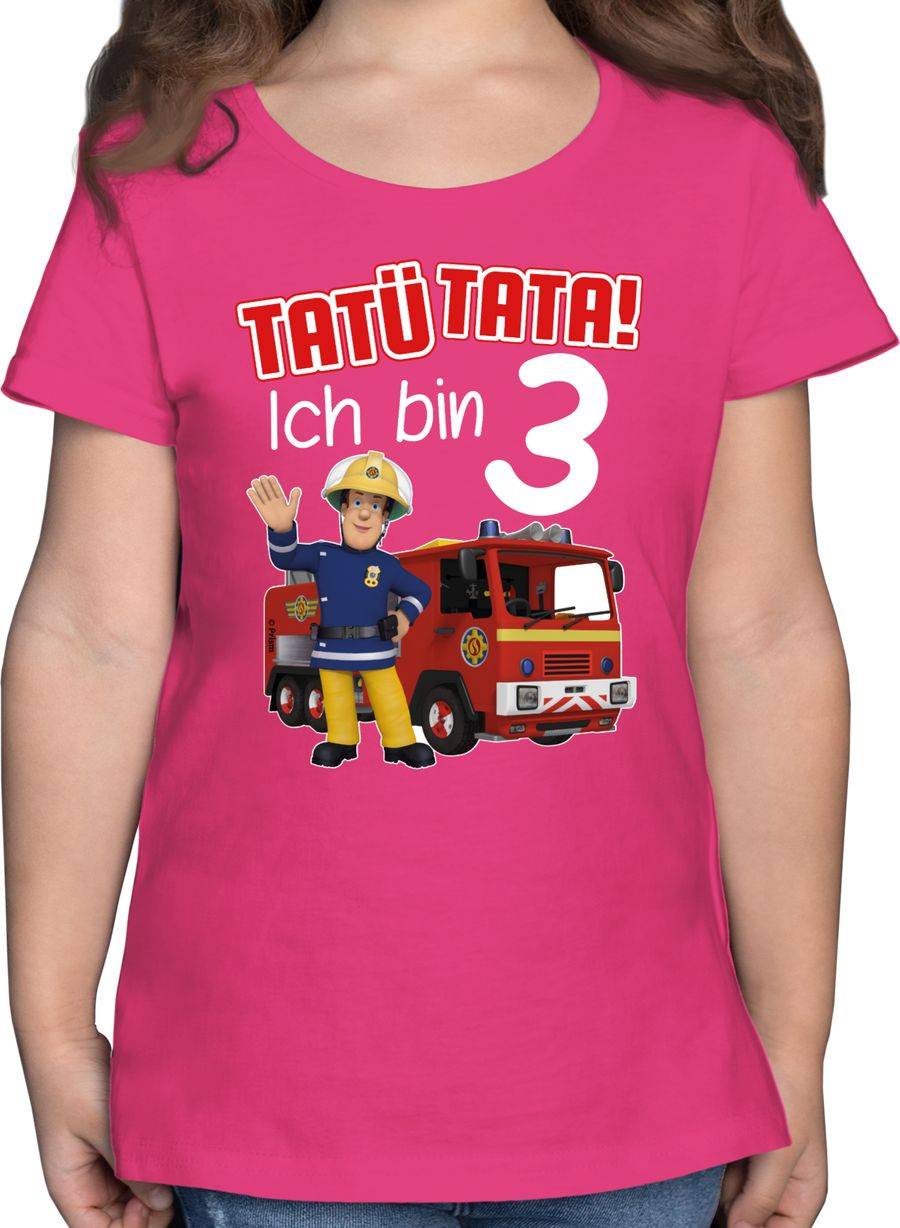 Shirtracer Tatü Tata! Ich bin 3 - rot: Tshirt Turnbeutel Shirtracer