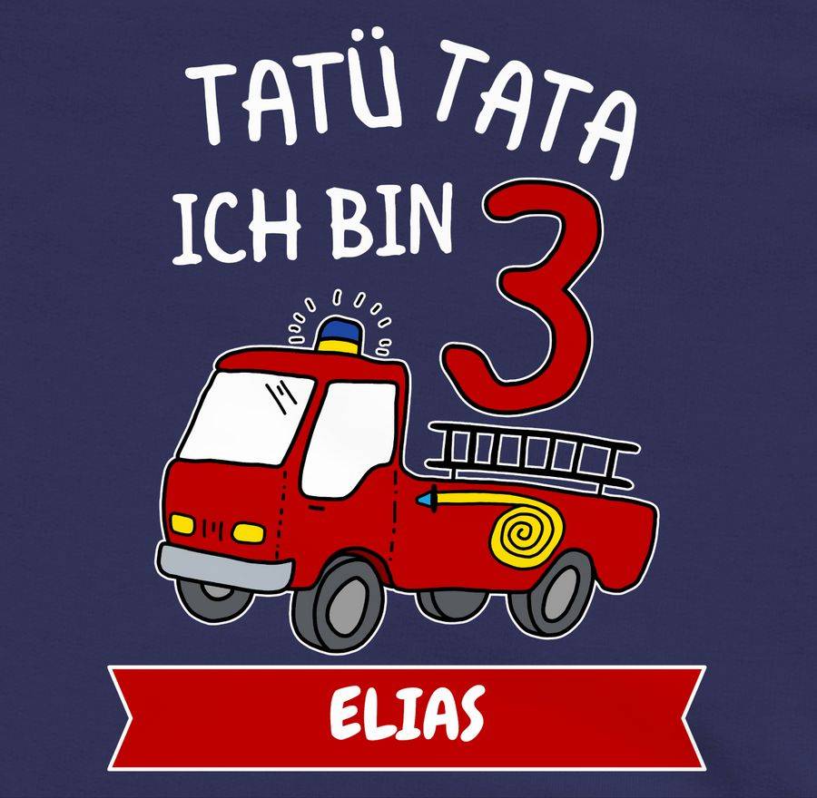 Shirtracer Tatü Tata Ich Bin 3 - Tatütata Ich Werde 3 Feuerwehrauto Ist Da: Tshirt Rucksack Shirtracer