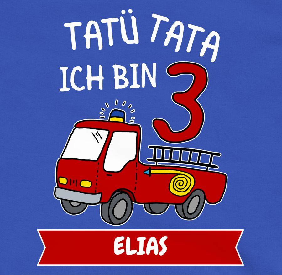 Shirtracer Tatü Tata Ich Bin 3 - Tatütata Ich Werde 3 Feuerwehrauto Ist Da: Tshirt Rucksack Shirtracer