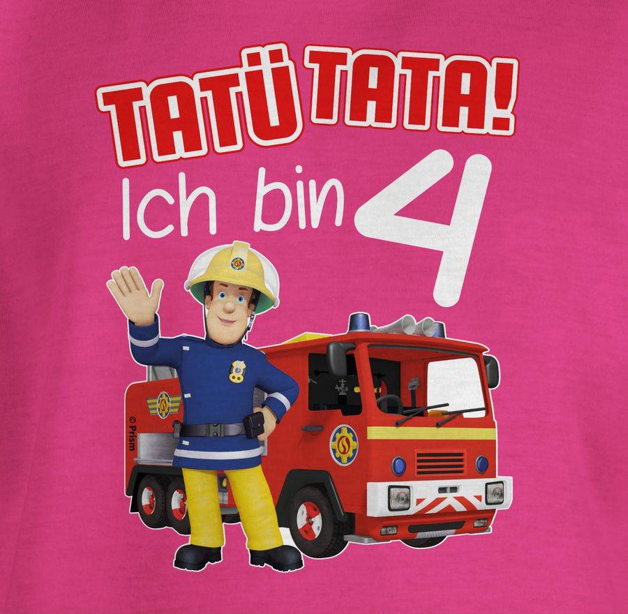 Shirtracer Tatü Tata! Ich Bin 4 - Rot: Tshirt Gym Bag Shirtracer