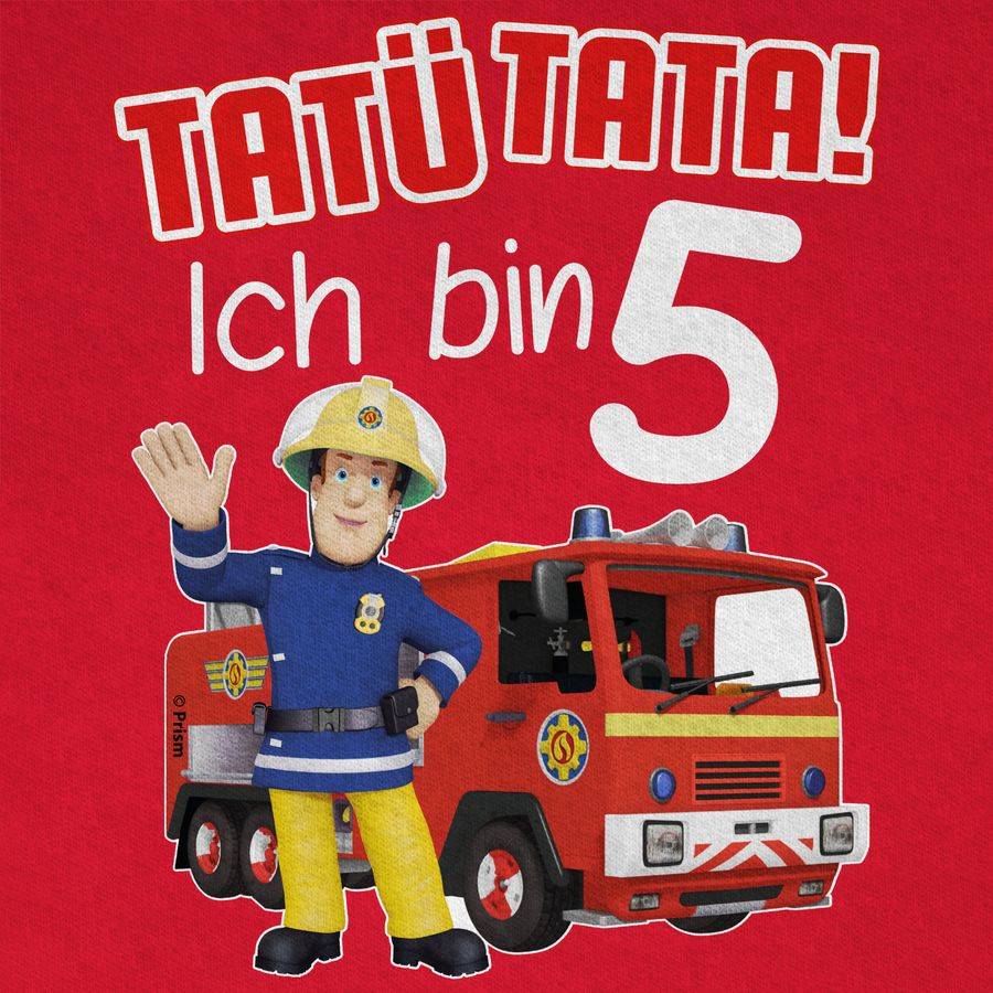 Shirtracer Tatü Tata! Ich Bin 5 - Rot: Tshirt Gym Bag Shirtracer