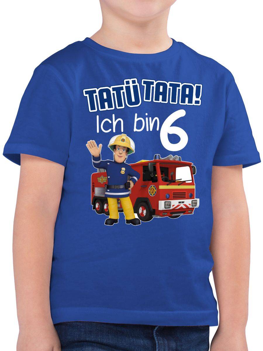 Shirtracer Tatü Tata! Ich bin 6 - blau: T-Shirt Gym Bag Shirtracer