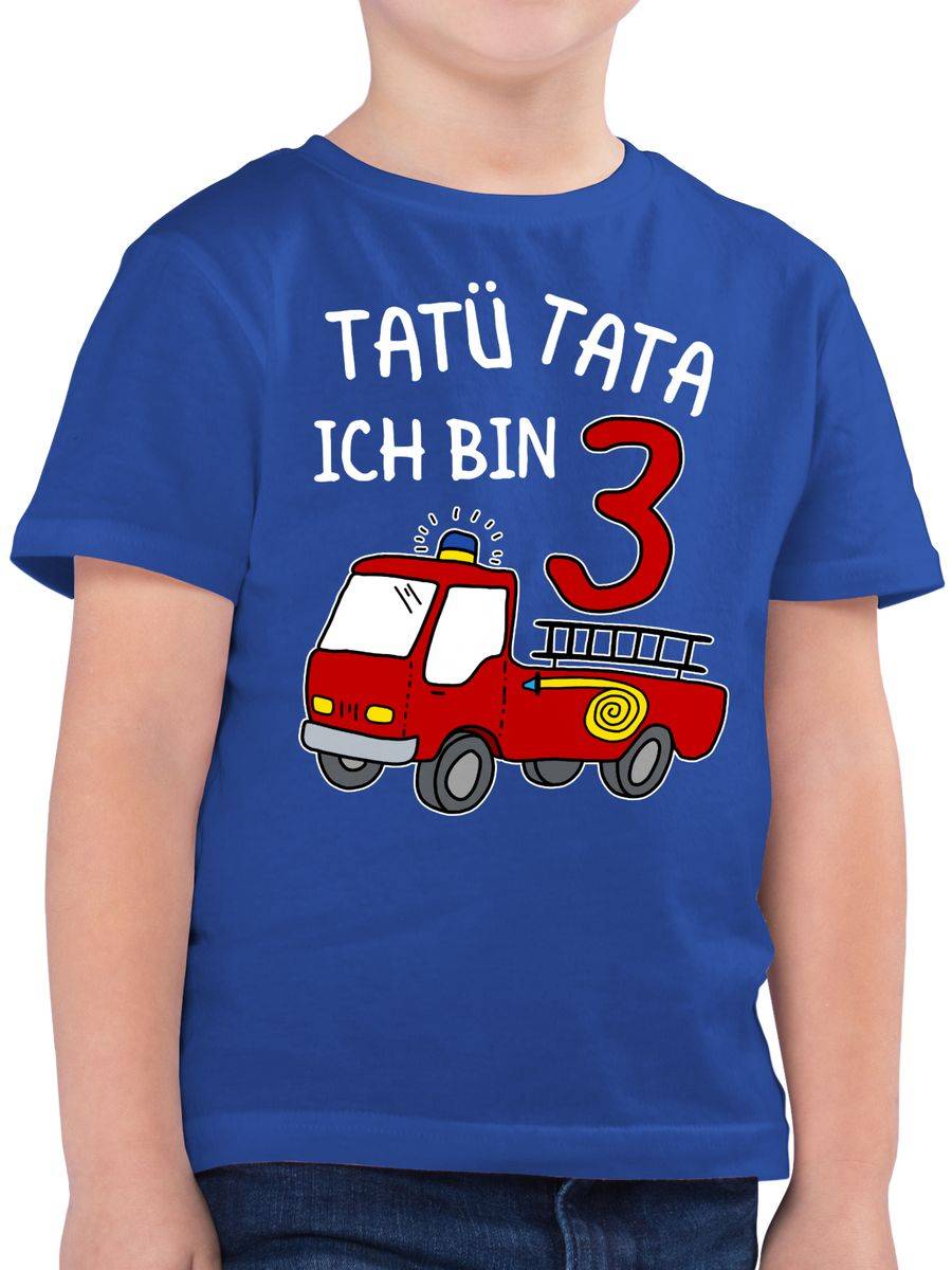 Shirtracer Tatü Tata Ich bin drei Feuerwehrauto Shirts & Mehr Shirtracer