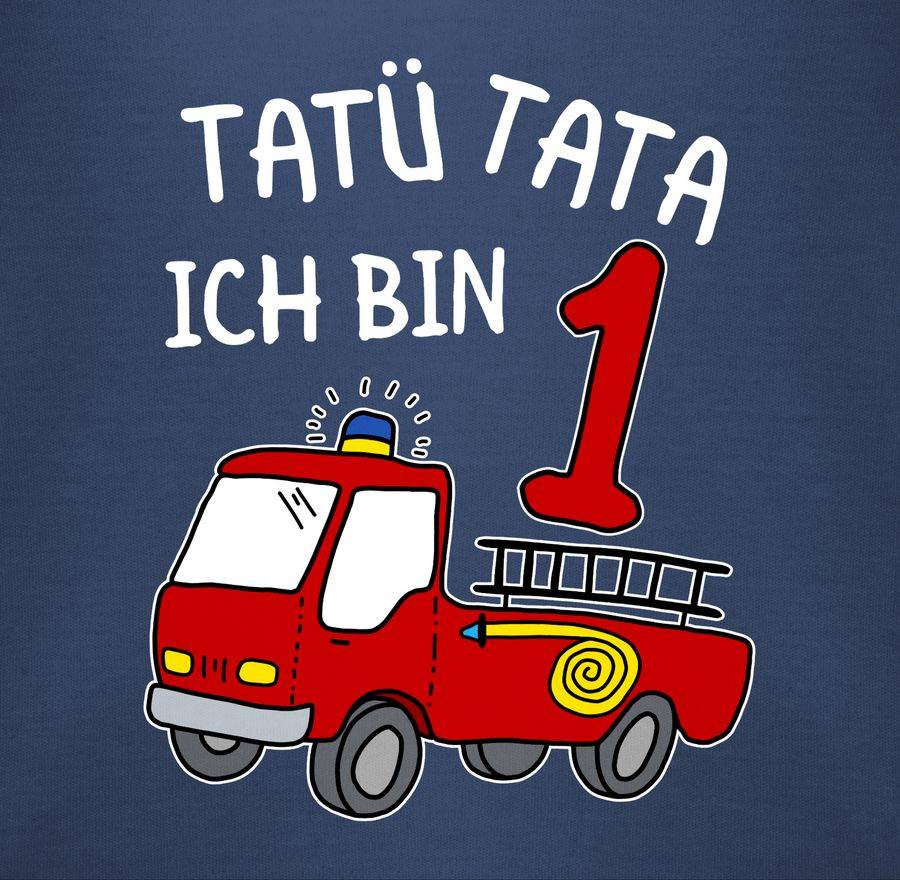Shirtracer Tatü Tata Ich Bin Eins Feuerwehrauto: Tshirt Rucksack Shirtracer