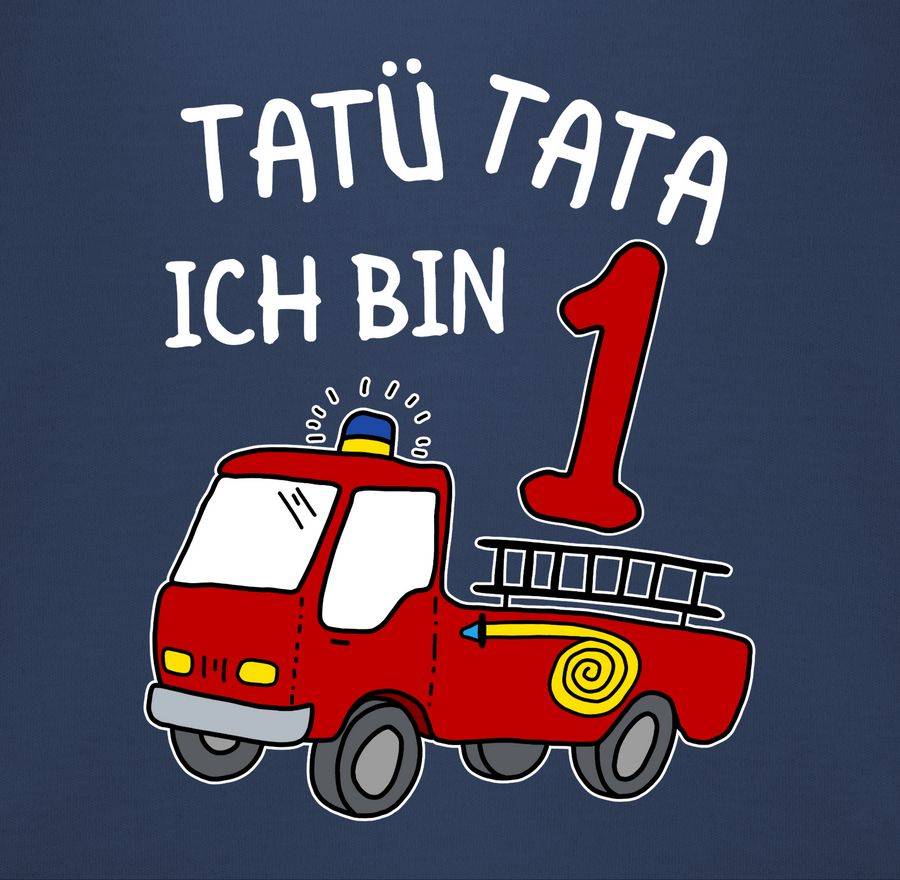 Shirtracer Tatü Tata Ich Bin Eins Feuerwehrauto: Tshirt Rucksack Shirtracer
