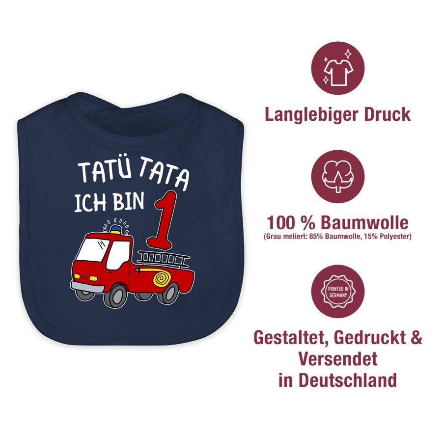 Shirtracer Tatü Tata Ich Bin Eins Feuerwehrauto: Tshirt Rucksack Shirtracer