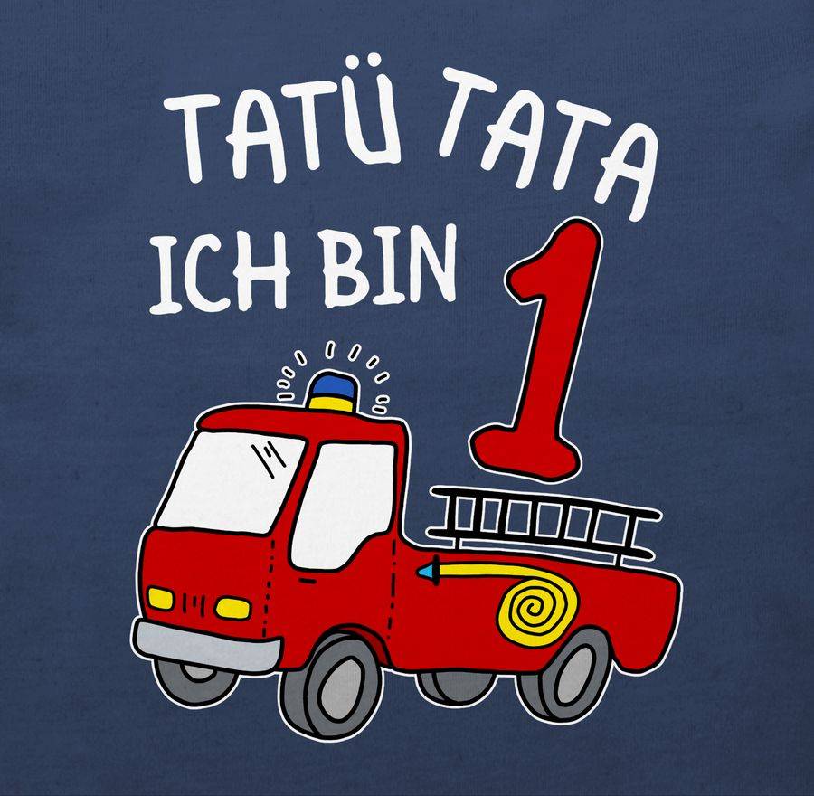 Shirtracer Tatü Tata Ich Bin Eins Feuerwehrauto: Tshirt Rucksack Shirtracer